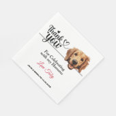 Golden Retriever Wedding Danke Serviette (Ecke)