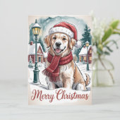 Golden Retriever Weihnachten (Stehend Vorderseite)