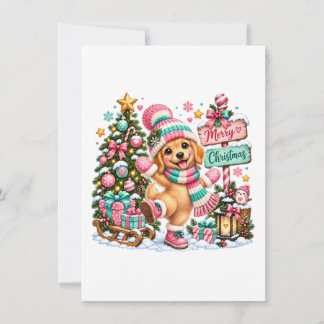 Golden Retriever Weihnachten Dankeskarte