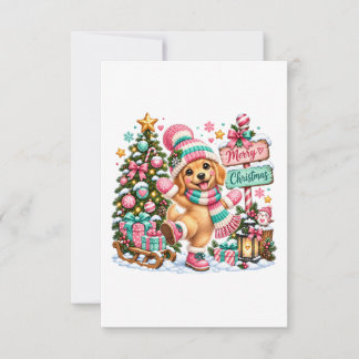 Golden Retriever Weihnachten Einladung