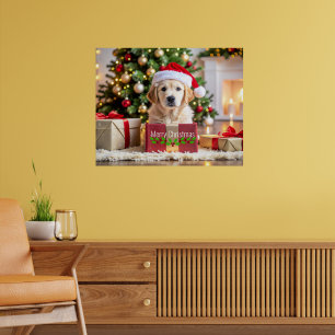 Golden Retriever Weihnachten Poster