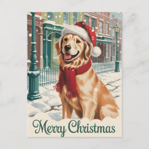 Golden Retriever Weihnachten Postkarte