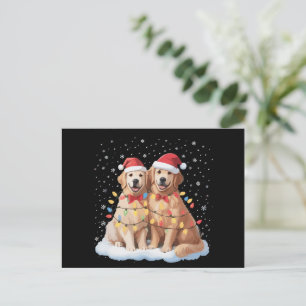 Golden Retriever Weihnachten Santa Hut Renntier 