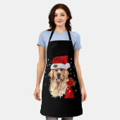 Golden Retriever Weihnachten Weihnachtsgeschenk Schürze (Getragen)