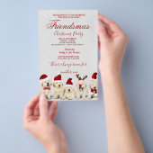 Golden Retriever Weihnachts-Party Einladung Flyer (Handgriff)