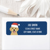 Golden Retriever Weihnachts-Rücksendeadressen-Aufk (Insitu)