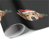 Golden Retriever Weihnachts-Weihnachtsmannmütze Do Geschenkpapier (Rolleneckpunkt)