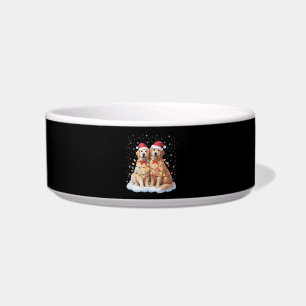 Golden Retriever Weihnachts-Weihnachtsmannmütze Re Napf