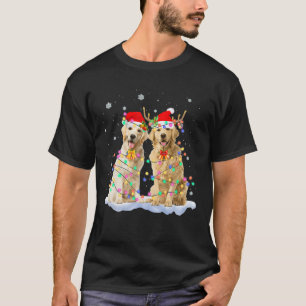 Golden Retriever Weihnachts-Weihnachtsmannmütze Re T-Shirt