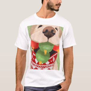 Golden Retriever Weihnachtsbälle Mund Hilarisch T-Shirt