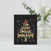 Golden Retriever Weihnachtsbaum abgedeckt durch Fl Dankeskarte (Stehend Vorderseite)