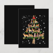 Golden Retriever Weihnachtsbaum abgedeckt durch Fl Dankeskarte (Vorne/Hinten)