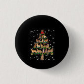 Golden Retriever Weihnachtsbaum bedeckt durch Flas Button (Vorderseite)