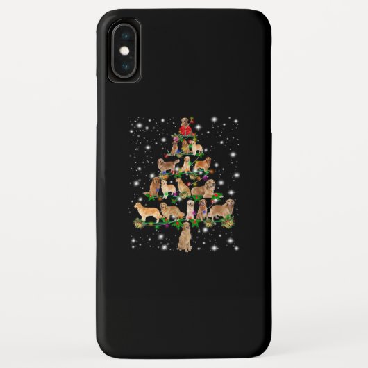 Golden Retriever Weihnachtsbaum bedeckt durch Flas Case-Mate iPhone Hülle (Rückseite)