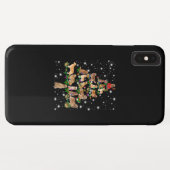 Golden Retriever Weihnachtsbaum bedeckt durch Flas Case-Mate iPhone Hülle (Rückseite (Horizontal))