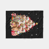 Golden Retriever Weihnachtsbaum Fleecedecke (Vorderseite (Horizontal))