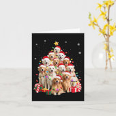 Golden Retriever Weihnachtsbaum Karte (Gelbe Blume)