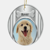 Golden Retriever Weihnachtsbaum Keramik Ornament (Links)