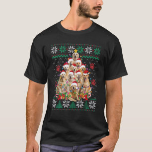 Golden Retriever Weihnachtsbaum Licht hässlicher P T-Shirt