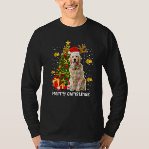 Golden Retriever Weihnachtsbaum Lichter Weihnachte T-Shirt