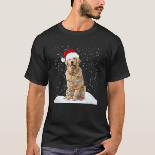 Golden Retriever Weihnachtsbaum Lichter Xmas T-Shirt