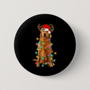 Golden Retriever Weihnachtsbaum Lights Pajama Dog Button