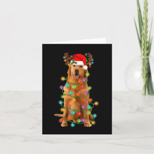 Golden Retriever Weihnachtsbaum Lights Pajama Dog Karte