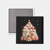 Golden Retriever Weihnachtsbaum Magnet (Vorderseite/Rückseite)