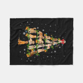 Golden Retriever Weihnachtsbaum Santa Funny Dog Lo Fleecedecke (Vorderseite (Horizontal))