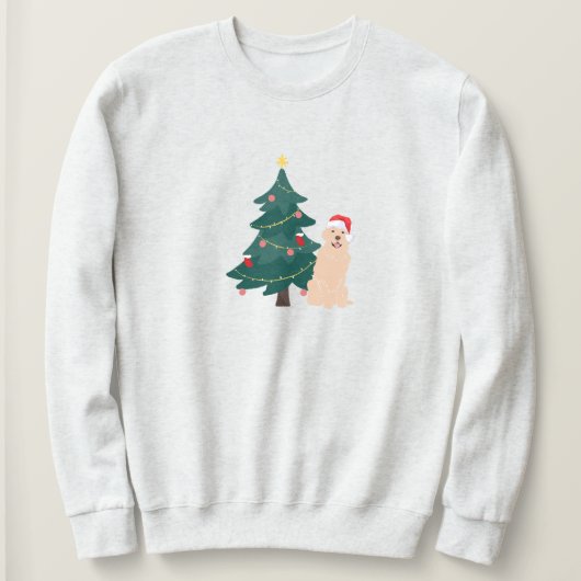 Golden Retriever Weihnachtsbaum Sweatshirt (Design vorne)