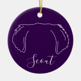 Golden Retriever Weihnachtsbaumanhänger (Pfotenabd Keramik Ornament