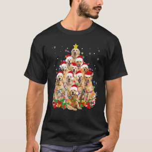 Golden Retriever Weihnachtsbaumlichter Hund Weihna T-Shirt