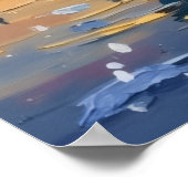 Golden Retriever Weihnachtsboot Urlaub Poster (Ecke)