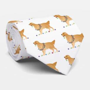 Golden Retriever Weihnachtsdesign Krawatte