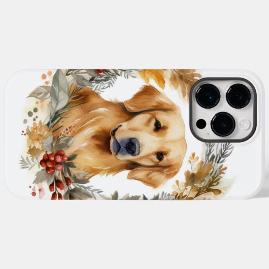 Golden Retriever Weihnachtsfeier Festliche Jungfra Case-Mate iPhone Hülle (Rückseite (Horizontal))
