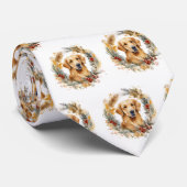 Golden Retriever Weihnachtsfeier Festliche Jungfra Krawatte (Gerollt)