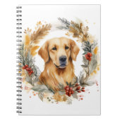 Golden Retriever Weihnachtsfeier Festliche Jungfra Notizblock (Vorderseite)