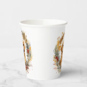 Golden Retriever Weihnachtsfeier Festliche Jungfra Pappbecher (Links)