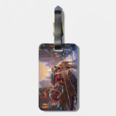 Golden Retriever Weihnachtsfeiertage Gepäckanhänger (Rückseite vertikal)