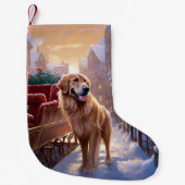Golden Retriever Weihnachtsfeiertage Kleiner Weihnachtsstrumpf (Vorderseite)