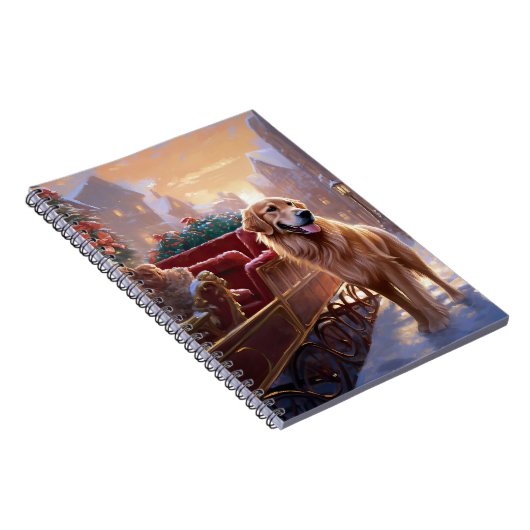 Golden Retriever Weihnachtsfeiertage Notizblock (Rechte Seite)