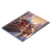 Golden Retriever Weihnachtsfeiertage Notizblock (Linke Seite)