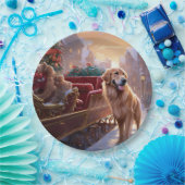Golden Retriever Weihnachtsfeiertage Pappteller (Party)