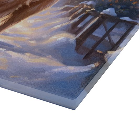 Golden Retriever Weihnachtsfeiertage Schneidebrett (Ecke)