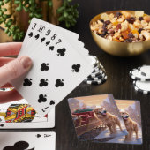 Golden Retriever Weihnachtsfeiertage Spielkarten (In Situ)