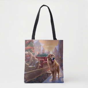 Golden Retriever Weihnachtsfeiertage Tasche