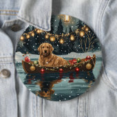 Golden Retriever Weihnachtsfest Reise Button (Beispiel)