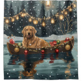 Golden Retriever Weihnachtsfest Reise Duschvorhang (Vorderseite)
