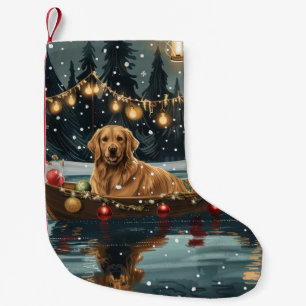 Golden Retriever Weihnachtsfest Reise Kleiner Weihnachtsstrumpf