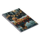 Golden Retriever Weihnachtsfest Reise Notizblock (Rechte Seite)